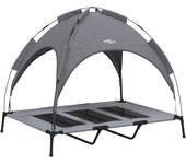 Cama para perros con dosel antracita tela oxford y acero