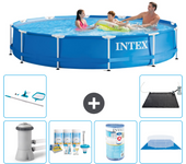 Paquete de piscina - intex - alrededor - 366x366x76 cm + accesorios a1762