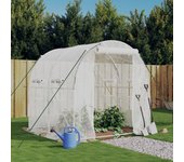 Invernadero con estructura de acero blanco 4 m2 2x2x2 m