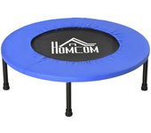 Cama elástica homcom acero, pvc, pp azul 81x81x22.5 cm