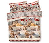 Funda nórdica cojines para gatos en puro algodón cm. 250x200