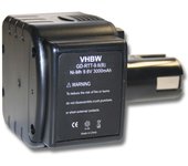 Vhbw 1x batería compatible con max rebar rb392, rb315, rb215, rb515, rb395 herramienta (3000 mah, nimh, 9,6 v) - reemplaza jp409, jp409gd