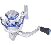 Carrete de pesca plegable de metal con balancín de acero inoxidable con revestimiento de espejo y cucharilla giratoria para pesca con caña (al3000)