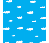 Papel pintado infantil nubes fondo azul