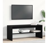 Mueble para tv madera contrachapada roble negro100x40x40 cm
