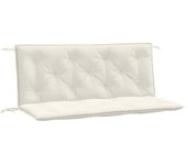 Pack 2 uds cojín exterior | cojines para banco jardín tela crema melange 120x50x7 cm cfw167778