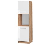 Vicco armario para horno empotrado fame-line, blanco alto brillo, 60 cm abierto