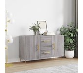 Aparador | aparador de comedor | armario de cocina de madera de ingeniería gris sonoma 100x36x60 cm cfw69061