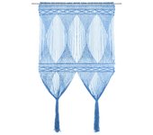 Vidaxl cortina de macramé algodón azul 140x240 cm