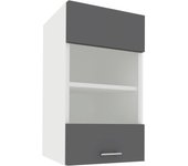 Mueble alto haaus karo, 1 puerta de cristal, antracita/blanco, 40 x 30 x 60 cm