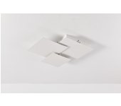 Plafón lámpara de techo color blanco. led 36w regulable. 3 tonos de luz (3000k-4000k-6000k). mando a distancia. ref 60278-3x