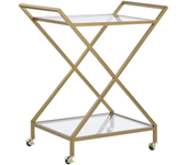 Beliani carrito de cocina ivera metal transparente