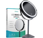 Espejo de maquillaje - recargable - negro - aumento 1-10x
