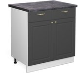 Vicco mueble bajo de cocina fame-line, antracita-oro, 80 cm , et antracita