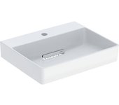 Geberit one lavabo sobre encimera, salida horizontal, blanco, 50x15.4x42.5cm, 505.05, 505.024.00.1, versión: centro del agujero del grifo
