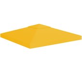 Lona para techo cenador 2 niveles 310 g/m2 3x3 m amarillo