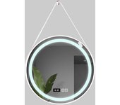 Espejo de baño led - espejo redondo colgante - con función anti-vaho, brillo ajustable - 50cm - blanco