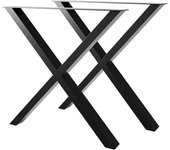 Metalopro conjunto de 2 patas de mesa en metal, patas para muebles - patas en x - 72x70 cm