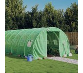 Invernadero con estructura de acero verde 18 m2 6x3x2 m