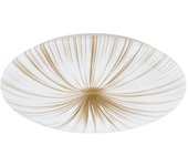 Plafón de techo led eglo nieves blanco/oro 33w 51cm luz cálida