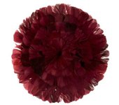 Ronda decorativa de plumas en color burdeos de 39x2x39 cm