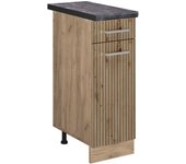 Vicco mueble bajo de cocina r-line, roble artesanal, 30 cm , et antracita