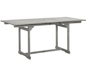 Mesa de comedor jardín madera maciza acacia (120-170)x80x75 cm