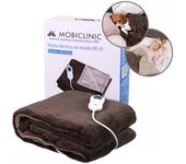 Manta eléctrica térmica mobiclinic 160x120 cm temperatura regulable muy bajo consumo 100w lavable manta térmica con mando 3 ajustes marrón