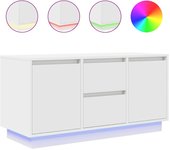 Mueble de tv con luces led blancas 100x41x50 cm