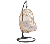 Sillón colgante martinica de acero con recubrimiento en polvo para jardín y terraza