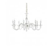 Ideal lux justine - lámpara colgante de 8 luces blanco