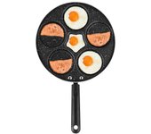 Sartén antiadherente con 5 agujeros redondos para cocinar huevos, utensilios de cocina para el hogar y el desayuno