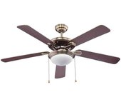 Ventilador de techo con luz modelo cartaya cuero de bastilipo
