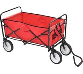 Carrito de mano plegable de acero color rojo