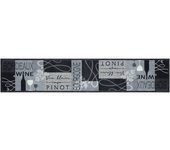 Alfombra de cocina | tapete para la cocina lavable terciopelo vino gris 60x300 cm cfw65253