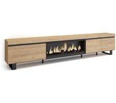 Amueblate online, mueble tv, televisión, muebles de salón, almacenaje, para tv gran formato, chimenea eléctrica, diseño industrial, roble