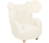 Beliani sillón infantil osito blanco melbu