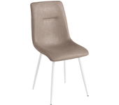 Conjunto de 2 sillas modernas acolchadas en ecopiel gris tórtola 45x59 cm 90h