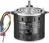 Vevor motor ventilador horno, 1/5 hp, 1,45 a, 3 velocidades 1100/900/700 rpm, diámetro del eje 10 mm, longitud del eje 20 mm, rot ccw, cbb60 8 μf