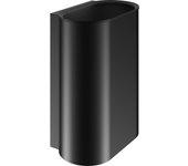 Papelera keuco, cierre oculto, 30 l, 14988370000, color: negro mate / negro
