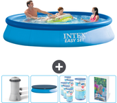 Paquete de piscina - intex - alrededor - 366x366x76 cm + accesorios cb127