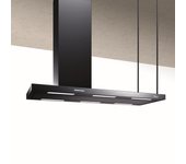 Baraldi – campana isla elea 176x60 cm. - negro – chimenea izquierda – 900 m3/h