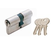 Cilindro formado 82099 iseo latón niquelado llaves 3 levas din mm 80 30+50