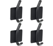 4 uds gancho adhesivo gancho de pared adhesivo en acero inoxidable sus 304 negro perchero de pared toallero para baño o cocina