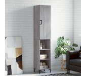 Aparador alto | aparador de comedor | armario de cocina madera contrachapada gris sonoma 34,5x34x180 cm cfw41195
