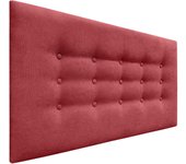 Dhome cabecero de tela acualine con 3 hileras de botones cabezal tapizado cama lujo (rojo, 105cm)
