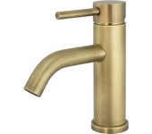 Valaz grifo de lavabo monomando redondo dorado envejecido - serie jabalón