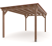 Pérgola de madera solution vip – tegola negra – 4x3 – nogal