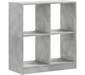 Estantería librería，armario de libros madera de ingeniería gris hormigón 68,5x32x75 cm cfw812524