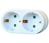 Enchufe adaptador de 2 tomas con conector de tierra brennenstuhl 1508180
